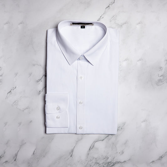 純白色斜紋恤衫 UY-E50