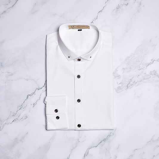 米白色免熨恤衫 UY-613-26