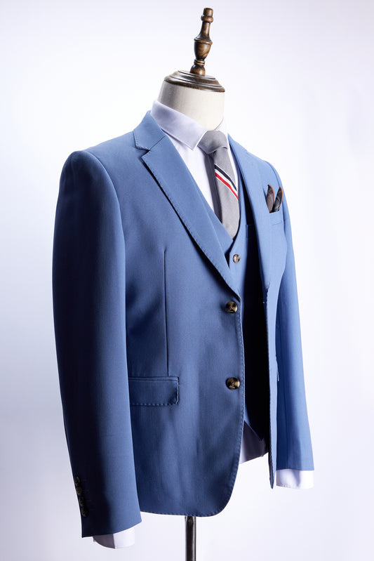 牛藍純色西裝 UY-K09
