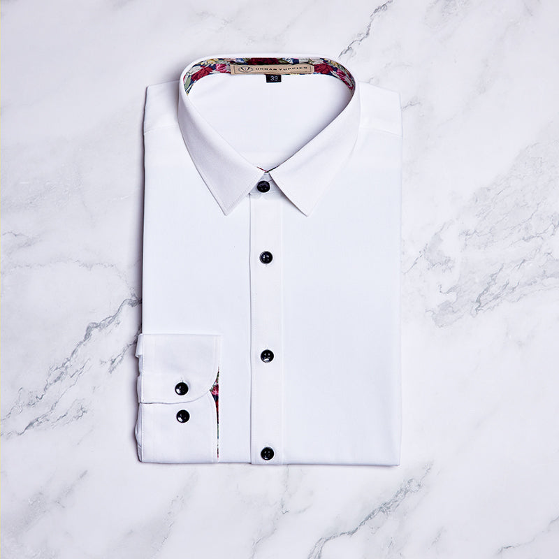 米白色免熨恤衫 UY-F1